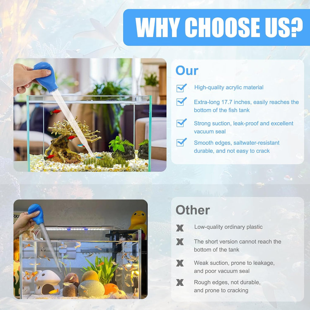 2 Sets Long Pipette for Fish Tank Coral Food Feeder Long Syringe Aquarium Coral Feeding Tube, with Extension Tube, Tweezers, for Reef Roids Aquatic Plant Snake Lizard Axolotls, Fish Tank Accessories