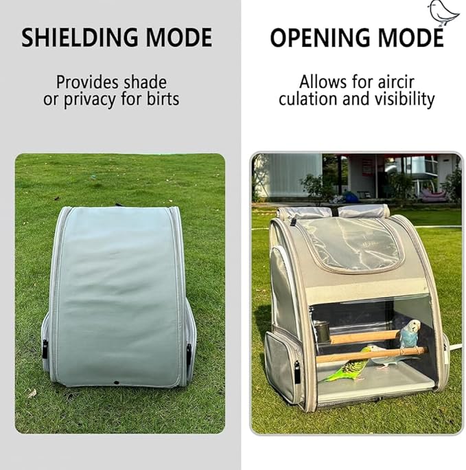 Bird Carrier, Travel Bird Cage, Bird Backpack - Image 3