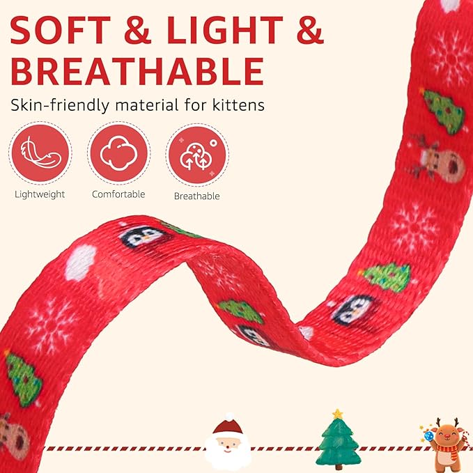 SCENEREAL Christmas Cat Bandana Collar - Image 3