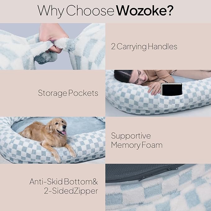 Extra Large Human Dog Bed for Adults, Waterproof Machine Washable - Image 4