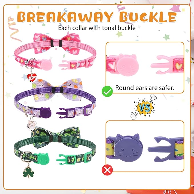 KOOLTAIL St Patricks Day Cat Collars Breakaway - Image 5