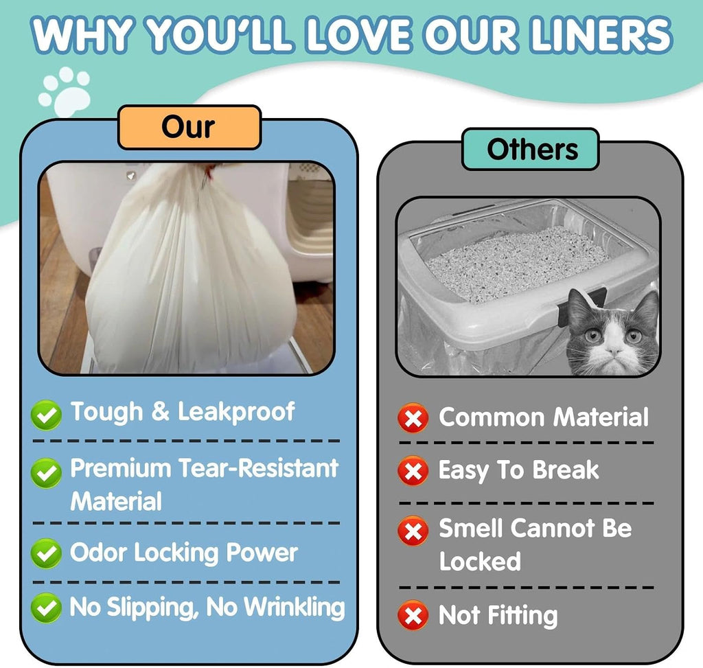 60Pcs Cat Litter Box Liners Compatible with PetSnowy SNOW+ Cat Litter Box
