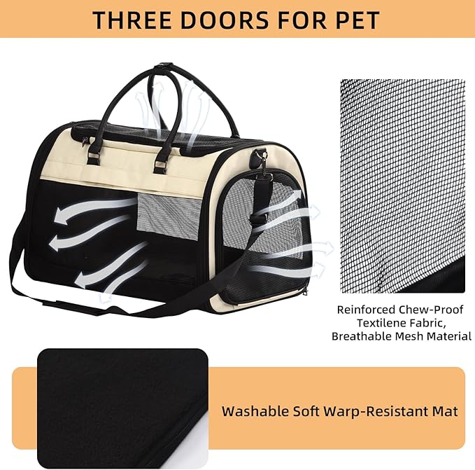 PET MARVEL Cat Carrier Soft Sided Large - Image 4