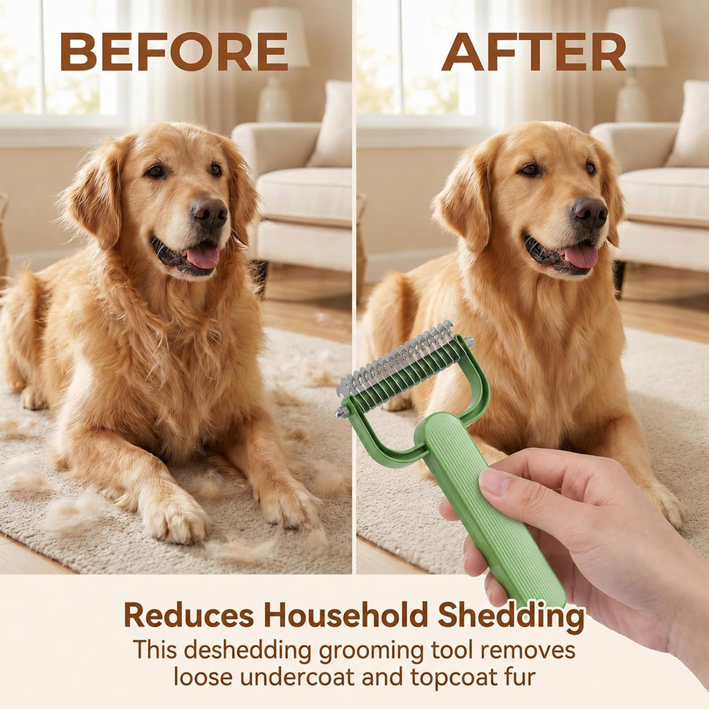 2PC Double Sided Dematting Comb for Dogs and Cats, Pet Grooming Comb