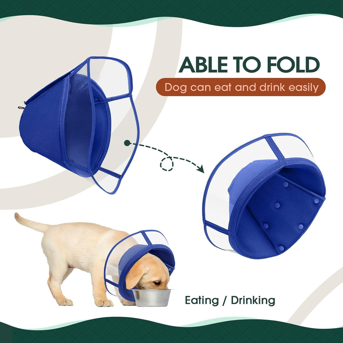 Kuoser Dog Cone Collar After Surgery, Soft Cone for Dogs to Stop Licking,XL