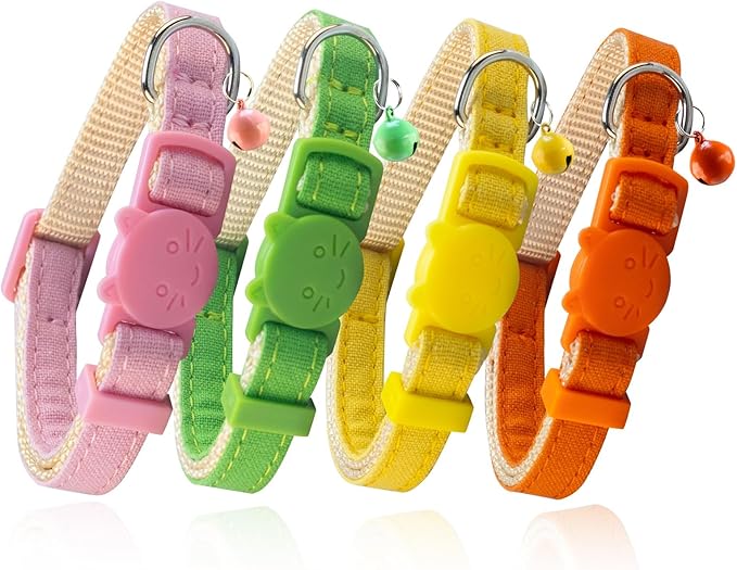 Yizepet Cat Collars with Bells, Breakaway Kitten Collar, Cute Kitty Collar - Image 2