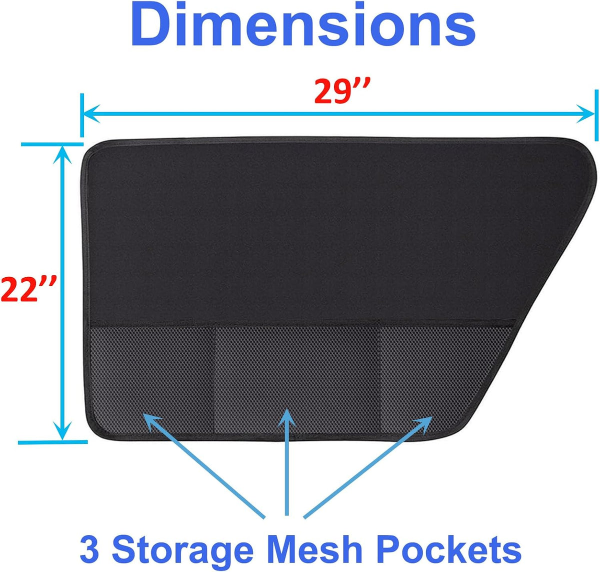 Dog Car Door Protector - Waterproof, Durable 600D Oxford Cover with Anti-Scratch Guard - 29" x 22" - 2 Pack