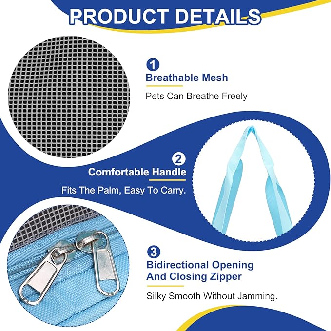 Pet Backpack Carrier, Portable and Ventilated, Oxford Cloth, Dogs Cats and - Image 3