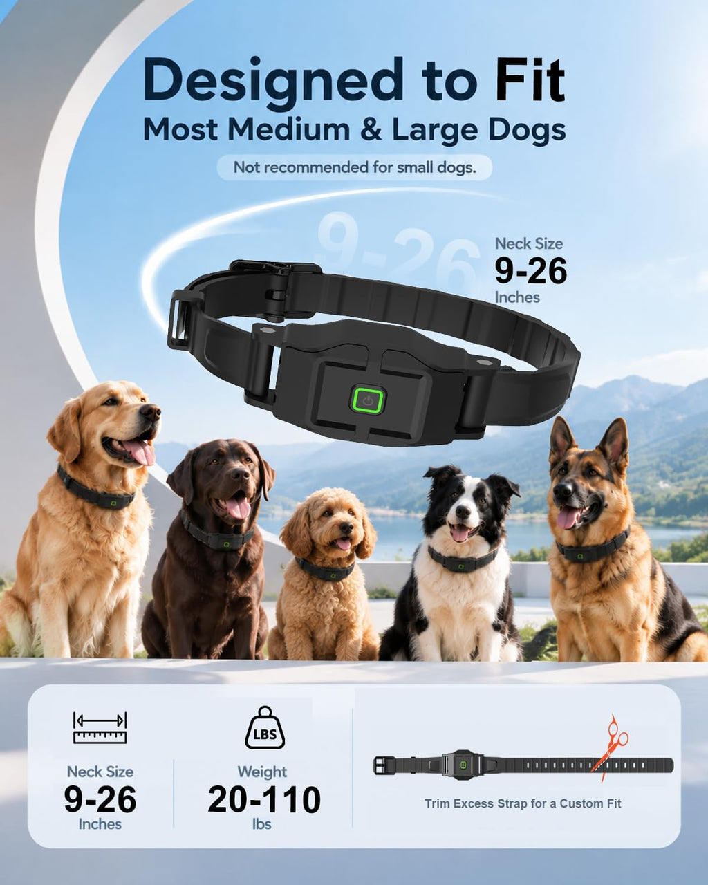 GPS Wireless Dog Fence & Remote Training System, 2 Collars