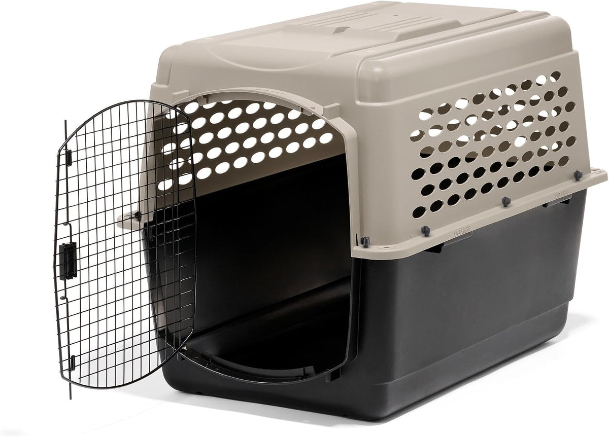 Petmate Vari Dog Kennel, Carrier for Large Dogs, 40in, Taupe and Black