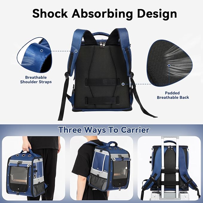 Petsfit Bird Carrier with Anti-Pecking Band, Bird Backpack Carrier with 2 Level - Image 5