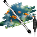 LED Submersible Aquarium Light 8W Underwater Fish Tank Light with Blue White&Blue and White Three Light Modes Timer Automatic On/Off and Dimmer Brightness Adjustable (15inch)