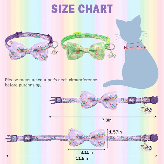 SCENEREAL Cat Collar with Bells, Safety Kitten Collar - Image 4
