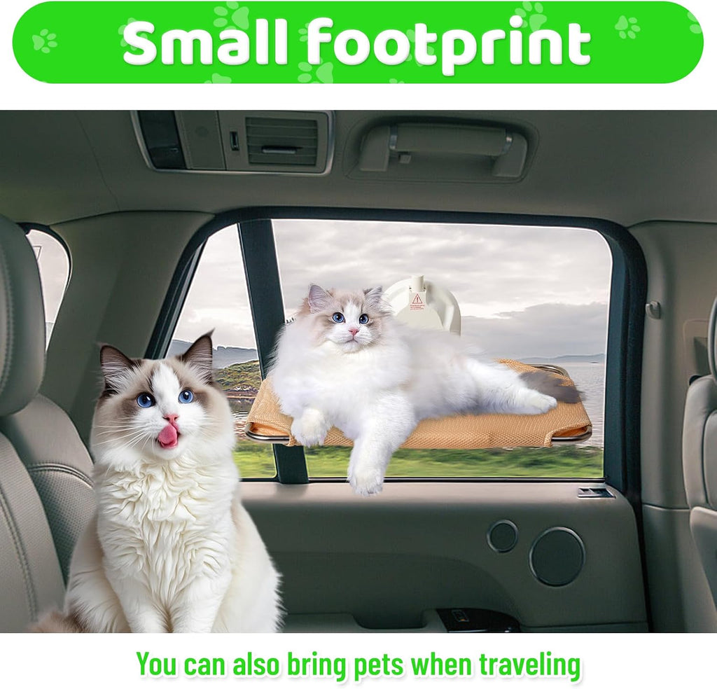 Foldable Cat Window Perch for RV, Heavy Duty Mesh Hammock for Indoor