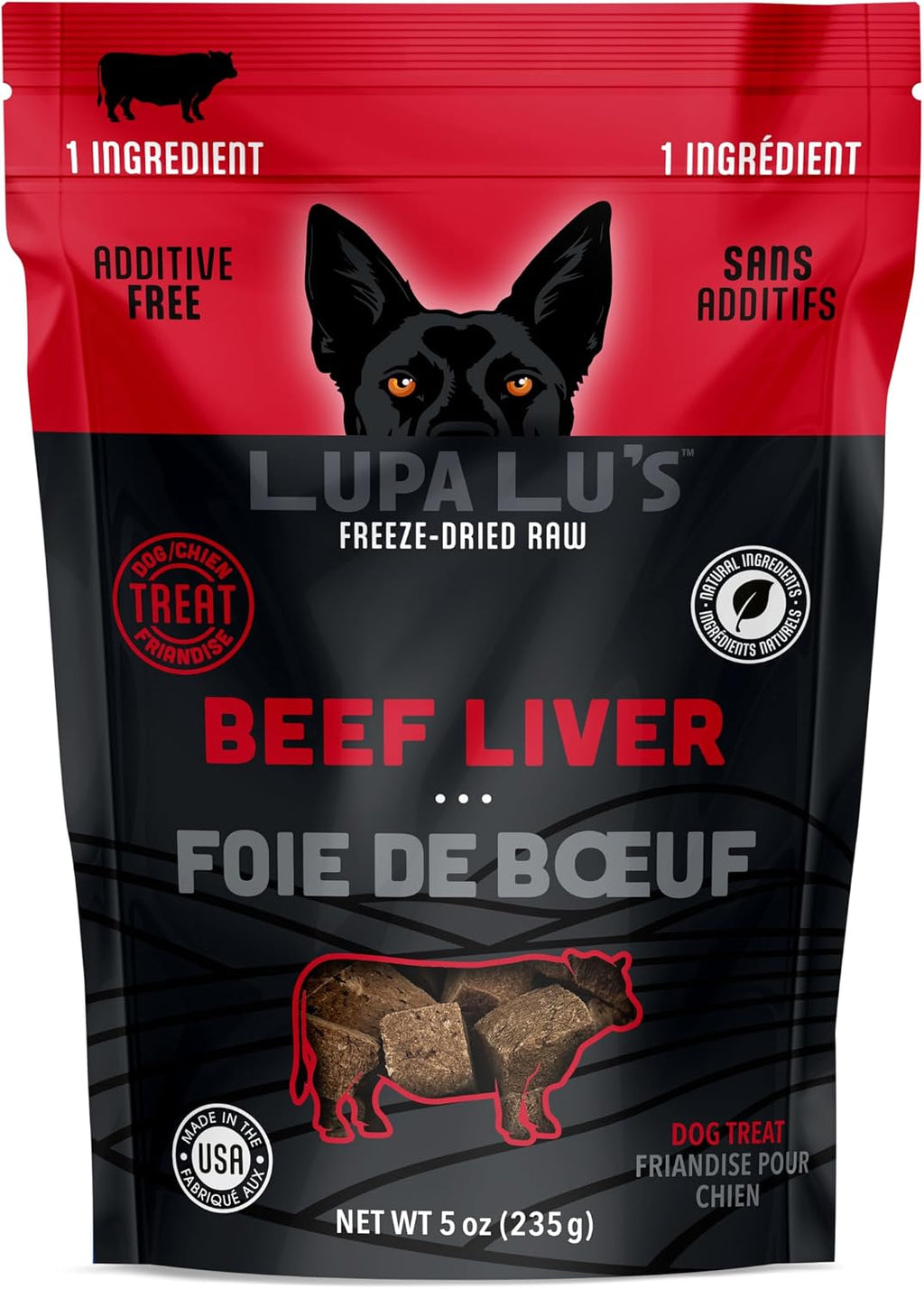 Girl With The Dogs, Lupa LUS Freeze Dried Chicken Heart Treats, 5 oz