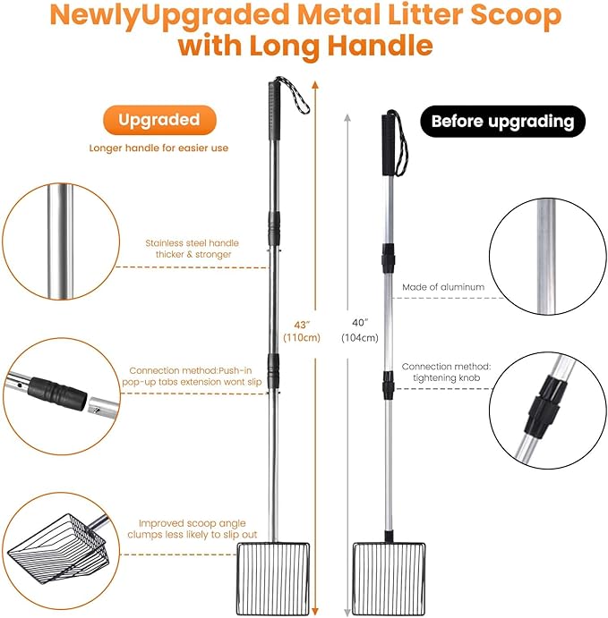 Cat Litter Scoop 43 inch Metal Litter Scooper - Image 6