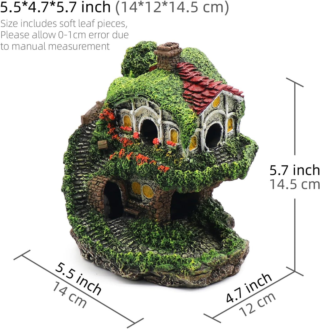 relaqcc Aquarium Decor Hideaway Cave, Betta Fish Tank House Accessories