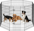 FDW 42 Inch Dog Pen 8 Panel Dog Playpen Indoor Outdoor Metal Puppy Pet Fence by FDW