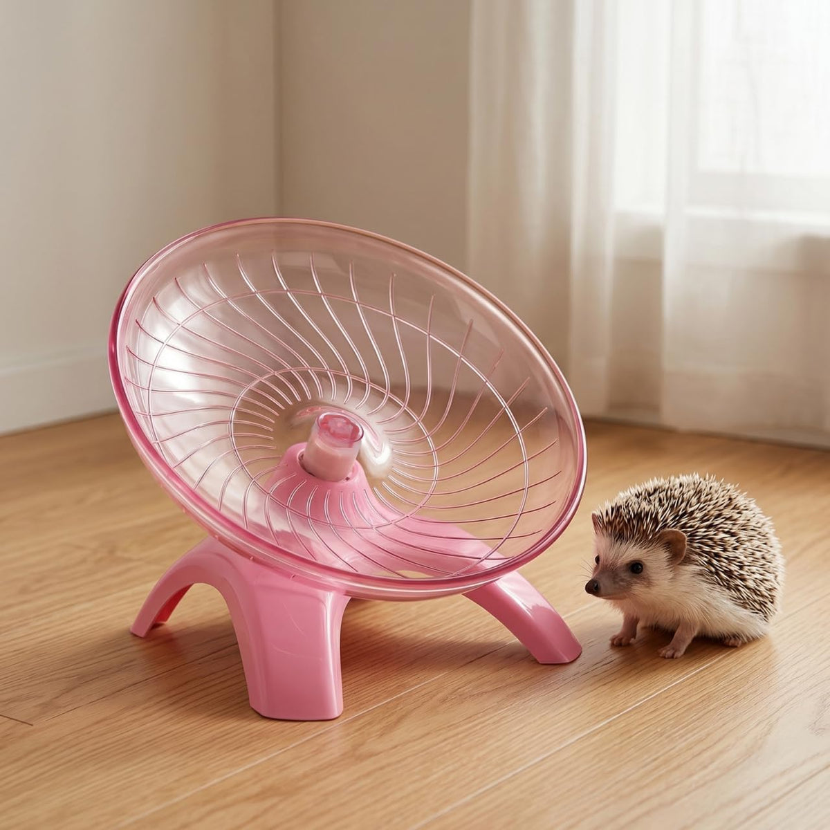 NOLITOY Non Run Disc Exercise Wheel for Hamsters Hedgehogs Small Pets 7.08 Inch Pet Exercise Toy for Healthy Activity and Nail Training