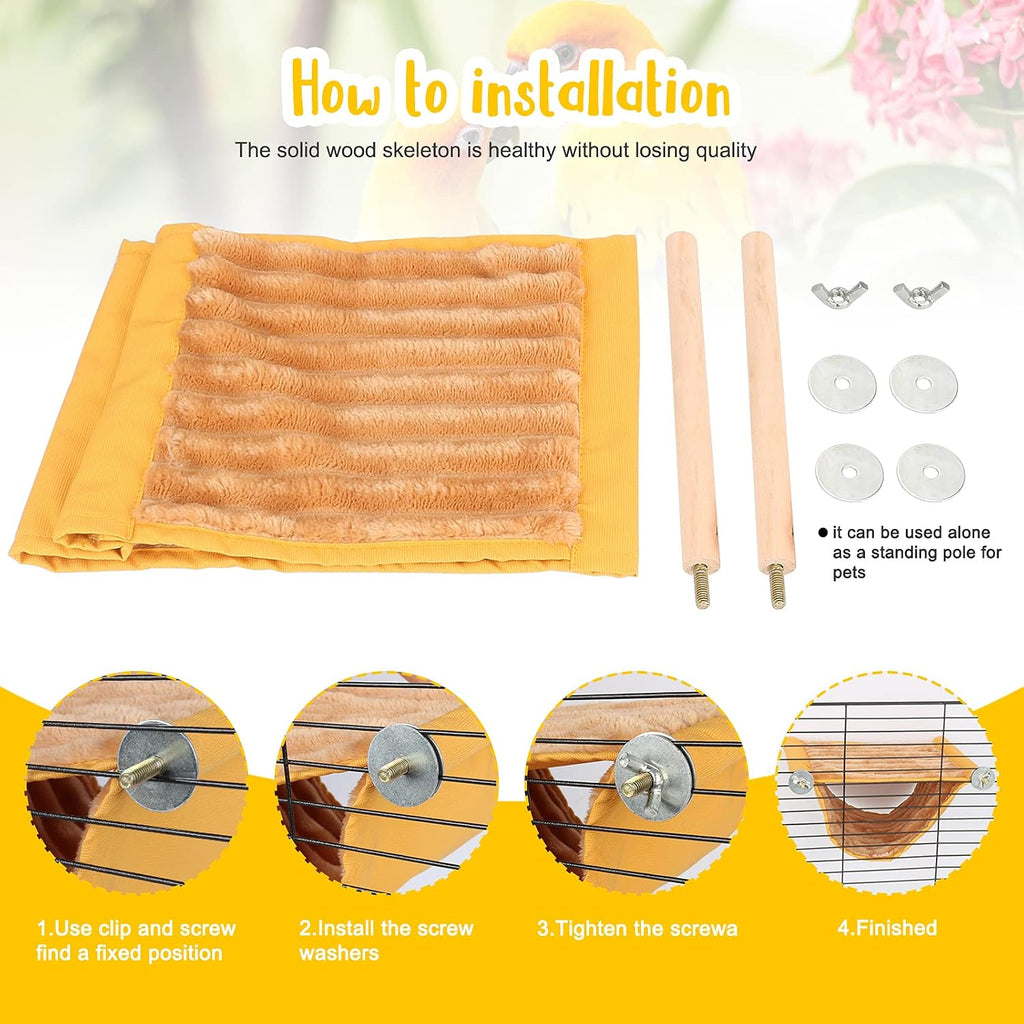 BWOGUE Bird Nest Bed Hanging Hammock, Parakeet Bed for Cage, Cockatiel Bed
