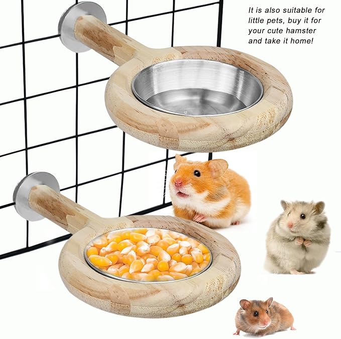 ASOCEA 2 Pack Bird Perch Feeding Cup, Bowls - Image 6