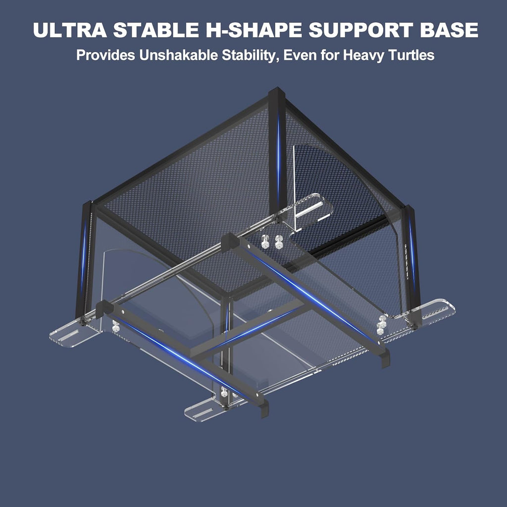 Dual Ramp Turtle Basking Platform for 16-24in Wide 125/150/180 Gallon Tank