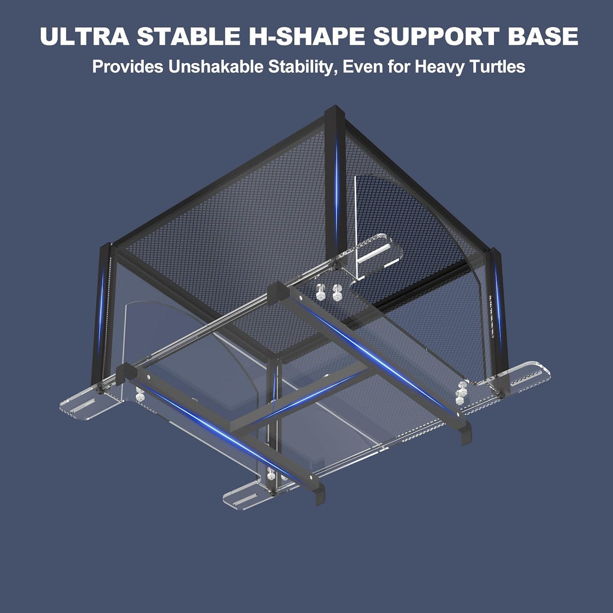 Dual Ramp Turtle Basking Platform for 16-24in Wide 125/150/180 Gallon Tank