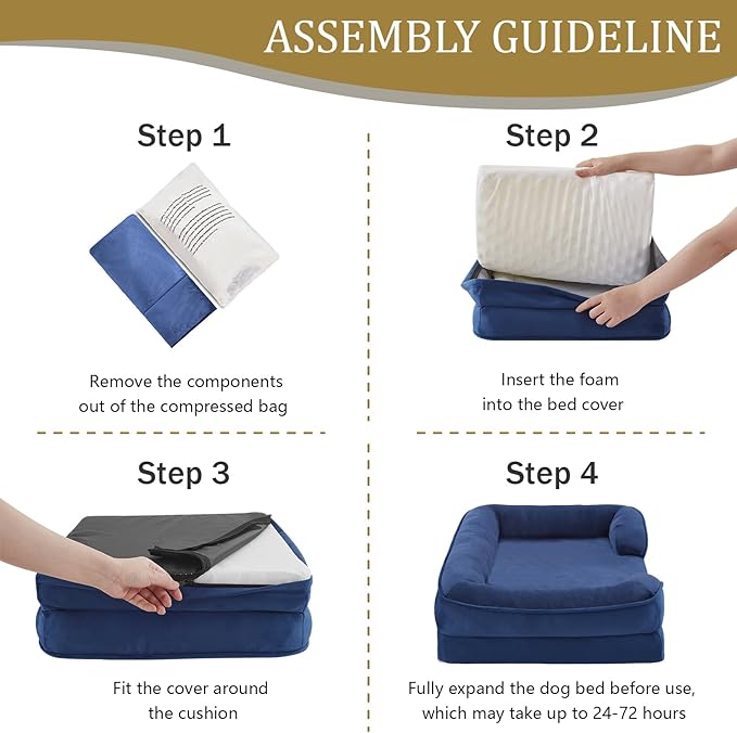 Bedfolks Orthopedic Dog Bed, Waterproof Dog Sofa Bed - Image 6