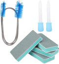 Aquarium Cleaning Tools Kit, Includes 4 Double Sided Sponge Scrubbers 2 Suction by Unknown