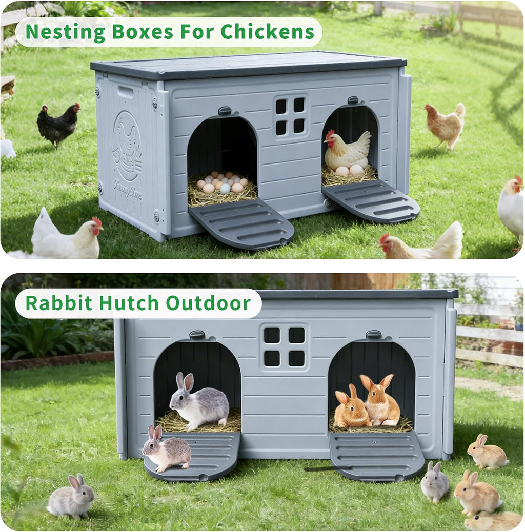 Nesting Boxes for Chickens, Plastic Chicken Nesting Box with Door Or Ramp