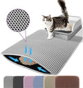 Jumbo Cat Litter Mat, 46x26 Inches Double Layer Honeycomb Litter Trapping Mat by Petinstinct