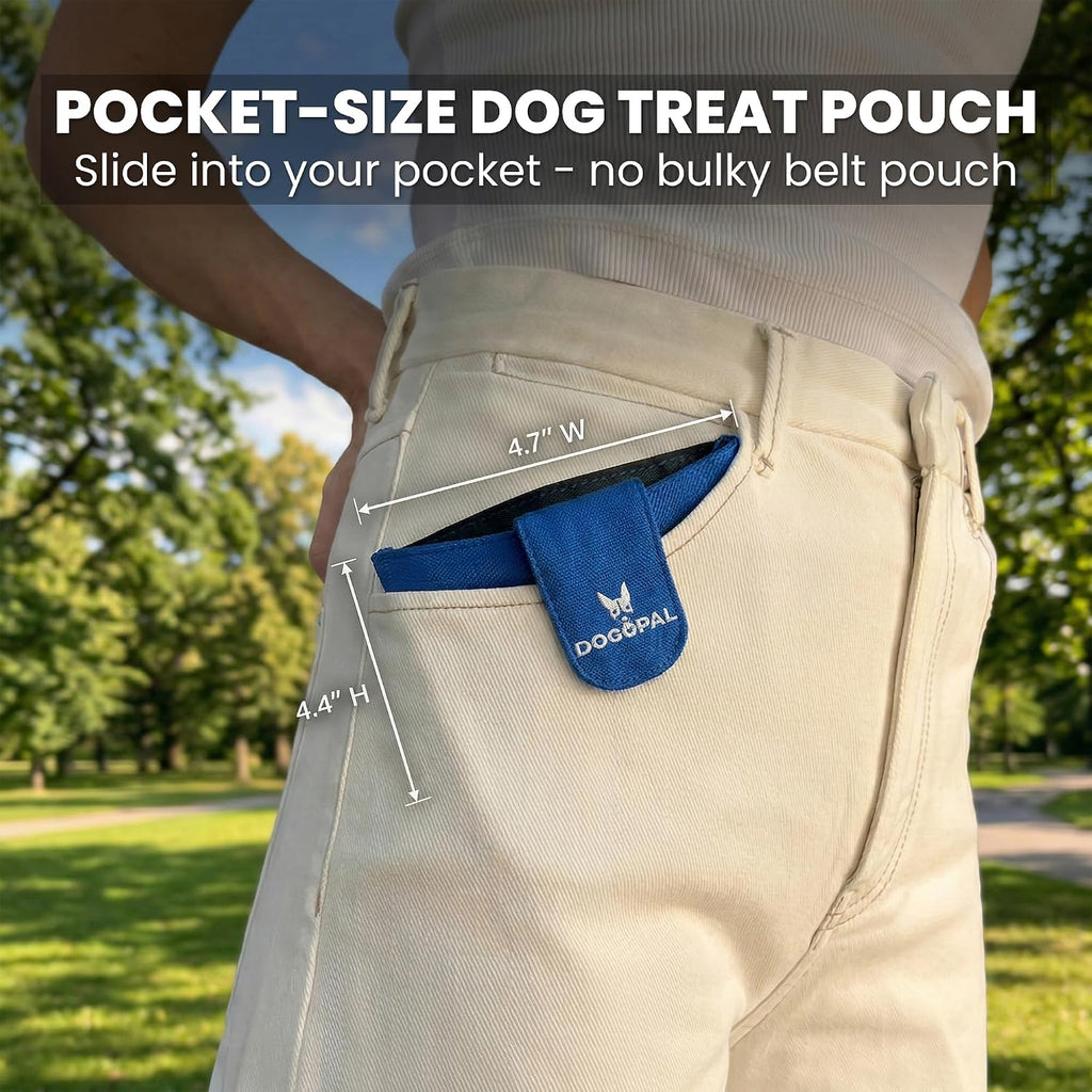 DOGOPAL Dog Treat Pouch for Training – Compact Pocket Reward Pouch with Magnetic Closure, Lightweight & Secure Treat Holder, Ideal for Dog Training & Walks (Pink)