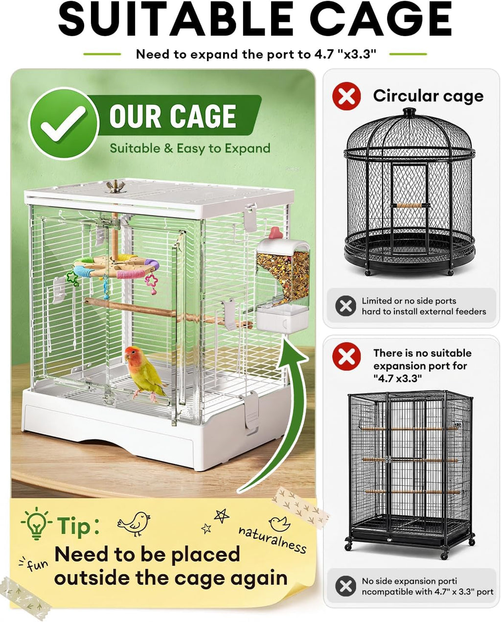 Bucatstate No Mess Bird Feeder, Auto Dispenser, Dual Filter & Waste Drawer