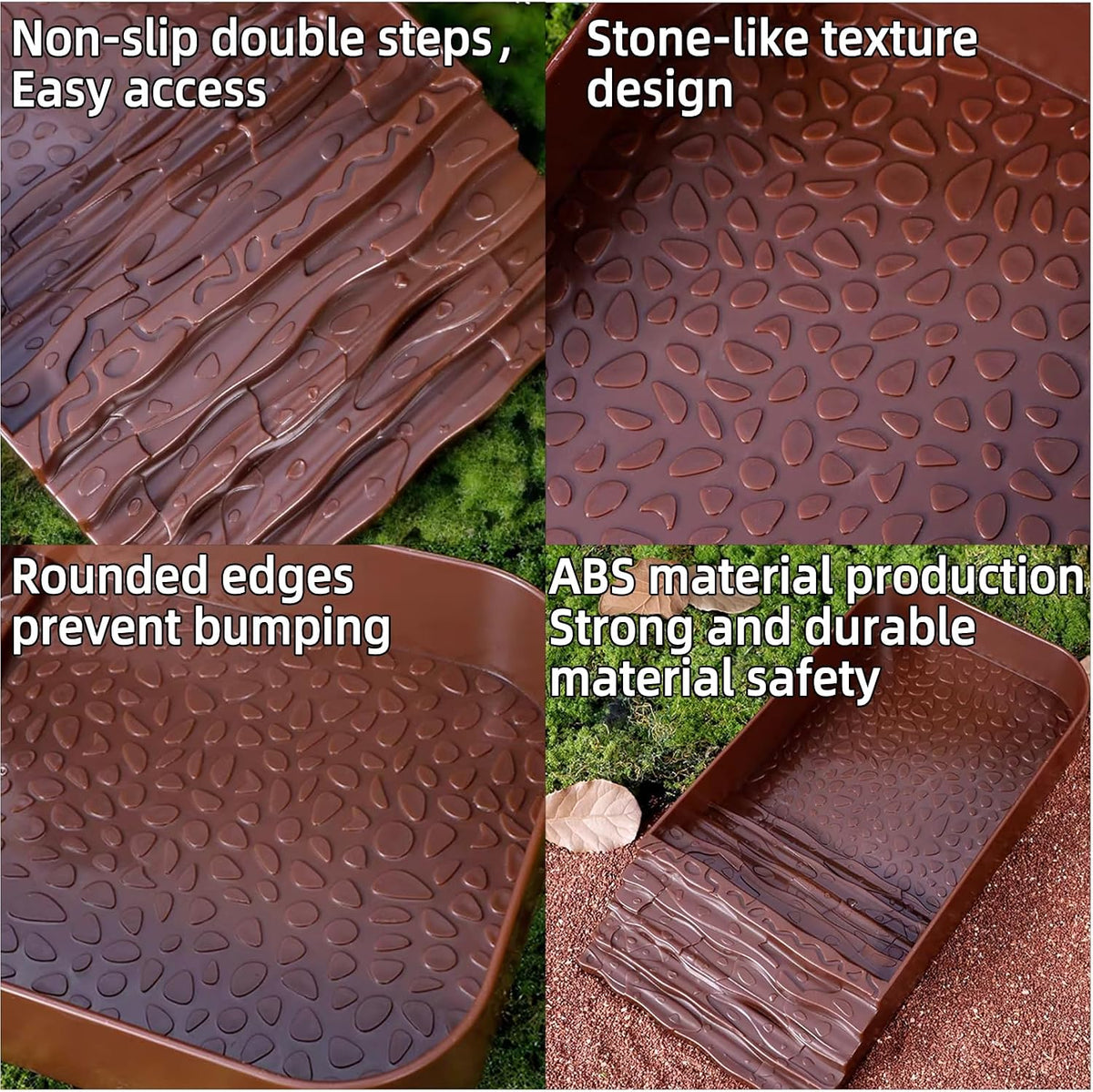 7 PCS Reptile Water Dish Bathing Pool Turtle Habitat Accessories