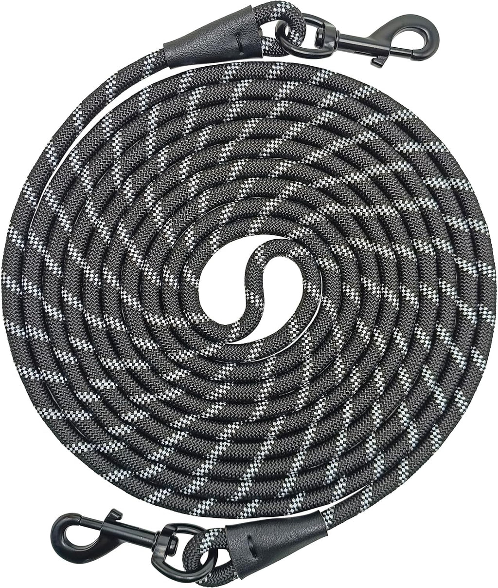 30FT Reflective Tie-Out Rope for Medium Large Dogs Long Dog Tether