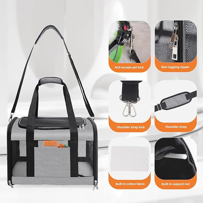YUNIQUE Soft-Sided Cat & Dog Carrier - Image 8