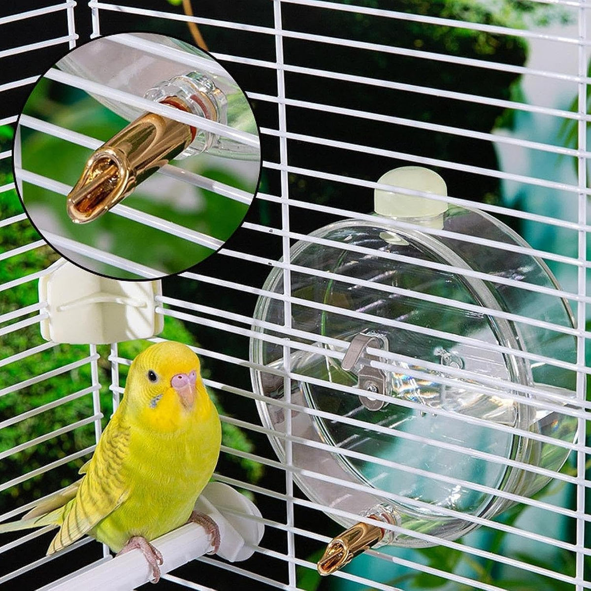 Bird Water Feeder Bird Waterer Bird Drinking Device for Cage,Bird Water Dispenser,Automatic,for Canary,Budgie Dove Cockatiel
