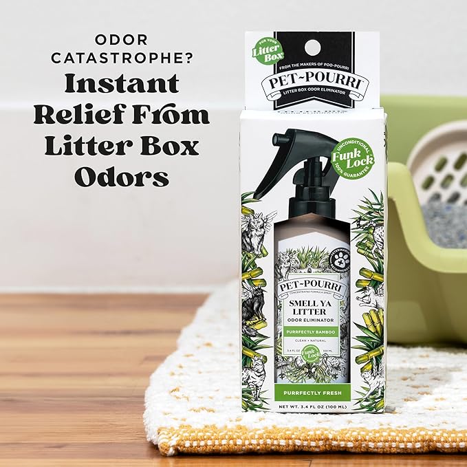 Pet-Pourri Smell Ya Litter Cat Litter Deodorizer Spray, Purrfectly Bamboo 3.4 - Image 3