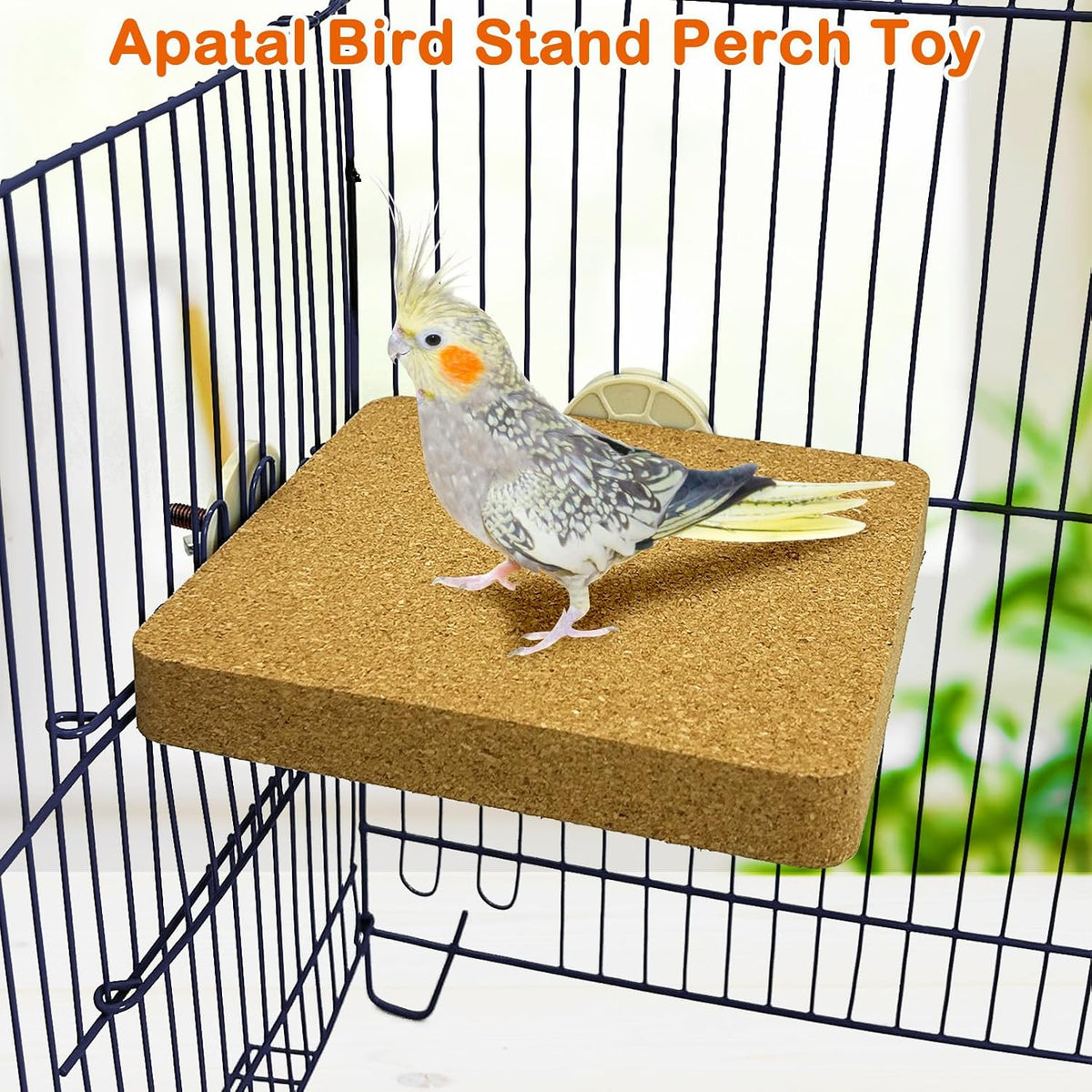 3 Pack Bird Perch Platform Cork Parrot Perch Stand Corner