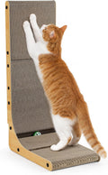 28" Cat Scratcher for Indoor Cats, L Shaped Cardboard Cat Scratching Board
