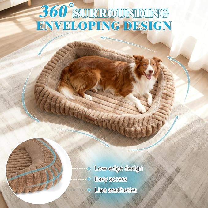 Washable Medium Size Dog Bed, Durable Calming Orthopedic Pet Bed - Image 7