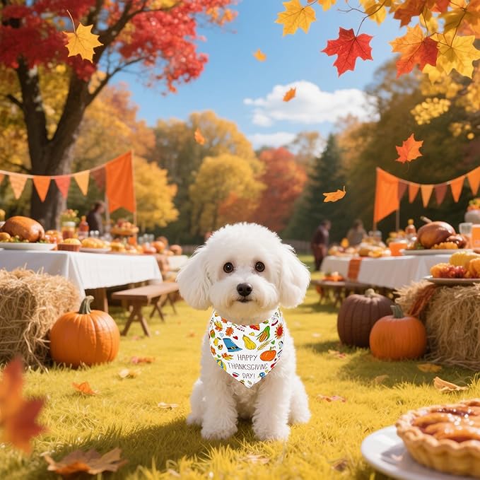 30 Pack Halloween Thanksgiving Dog Bandanas Bulk Stitch Dog Bandanas Small Dogs - Image 5
