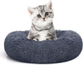 MIXJOY Calming Cat Beds for Indoor Cats, Fluffy Small Cat Cuddler, Anti-Anxiety by MIXJOY