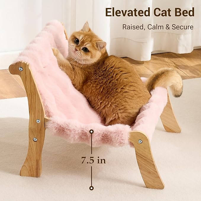 Solid Wood Cat Couch Bed for Indoor Cats, Modern Cat Sofa - Image 3