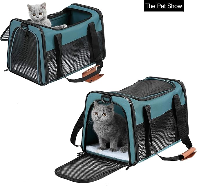 Cat Carrier - Portable Foldable Dog Pet Carrier, Soft-Sided Pet Bag up to 22 Lbs - Image 3