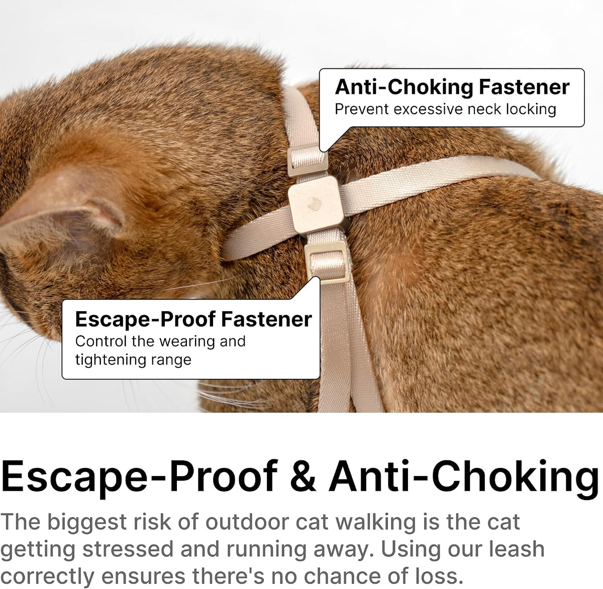 Cat Harness Escape-Proof Anti-Choking Adjustable, Blurple