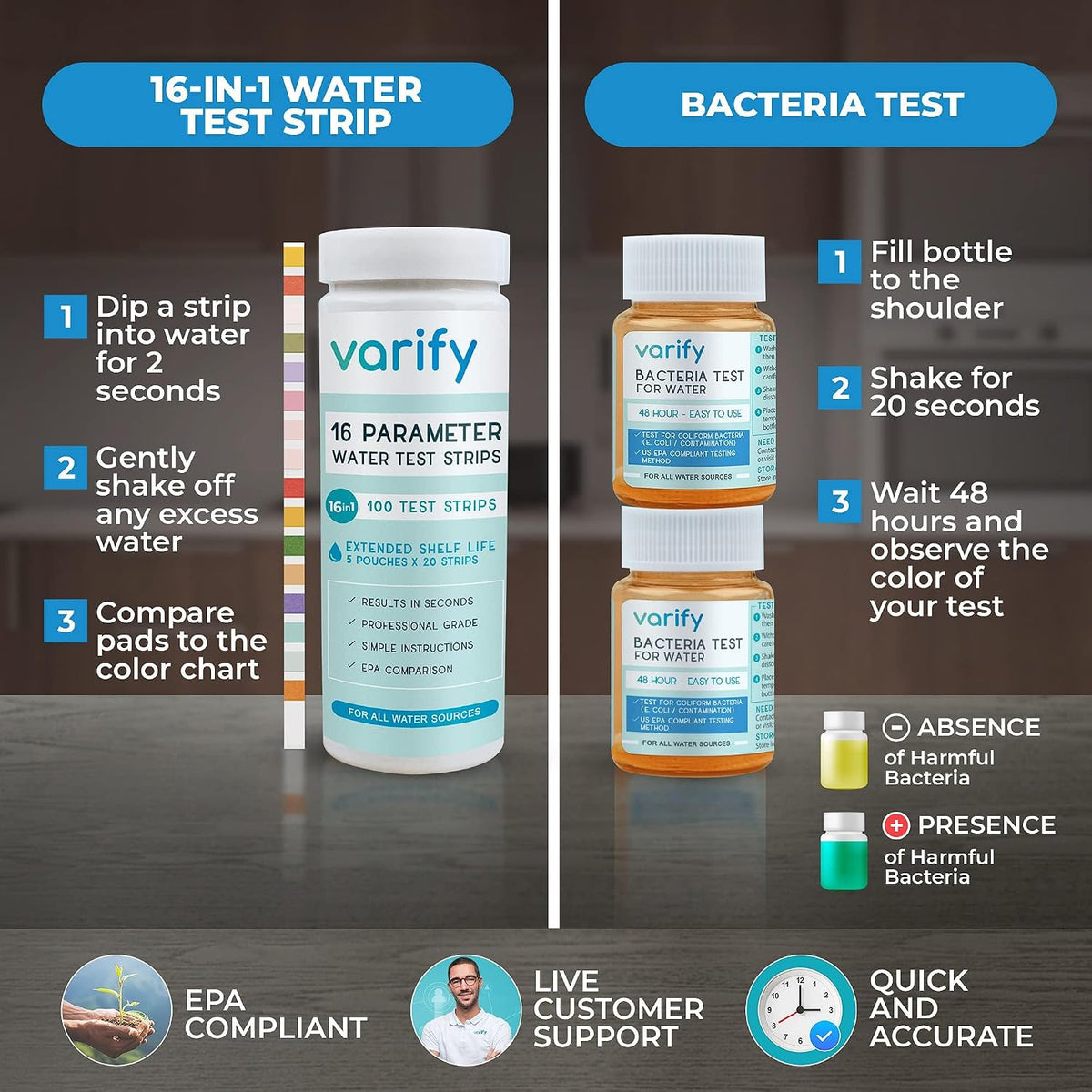 Varify 17-in-1 Complete Water Test Kit – Water Tester for Drinking Water