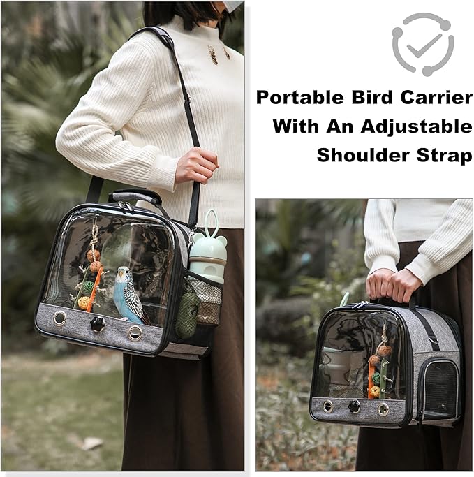 SUERTREE Bird Carrier Bag Bird Travel Cage - Image 5