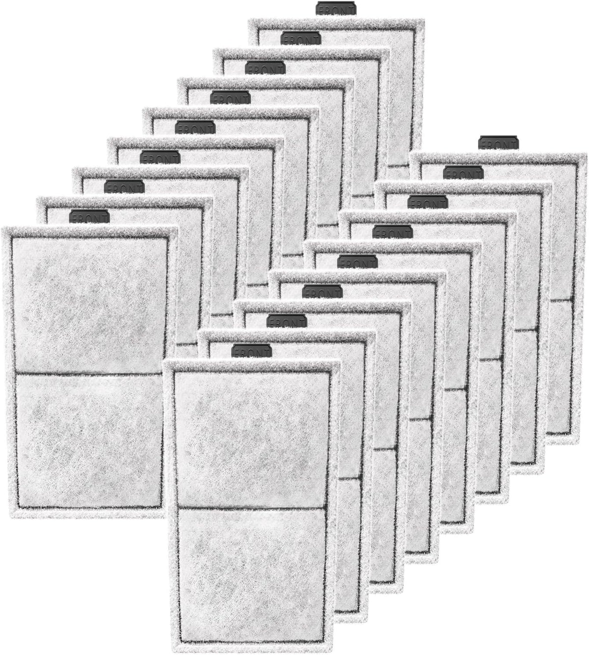 16 Pack PF-S Filter Cartridges Only Fit to Top Fin PF10 Power Filter, Fish Tank Filter Cartridges Replacement NOT Compatible with Imagitarium/CN-S Filter (5.19 x 3.09 inches, not Include Handle)