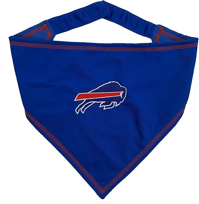 Pets First NFL Buffalo Bills TIE Bandana, Small/Medium. Dog Bandana Scarf Bib by PETSFIRST